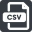 Wide, solid, square, file, sheet, data, row, spreadsheet, record, csv, delimiter, column, import, export, tabular, field, excel, calc, file-csv-wide icon