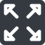Wide, solid, square, arrow, video, expand, fullscreen, full, screen, fullscreen-wide icon
