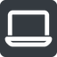 Wide, solid, square, computer, laptop, laptop-wide icon