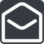 Wide, solid, square, envelope, mail, message, email, contact, open, read, open-envelope, open-envelope-wide icon