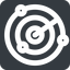 Up, wide, solid, square, gps, place, radar, localisation, radar-alt, radar-alt-wide, sonar icon