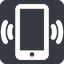 Up, wide, solid, square, iphone, phone, mobile, android, gsm, smartphone, cell, bell, ring, ringing, ringtone, smartphone-ringing-solid icon