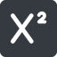 Wide, solid, square, text, editor, superscript, superscript-wide icon