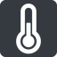 Wide, solid, square, temperature, thermometer, cold, heat, temperature-wide icon