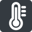 Wide, solid, square, temperature, thermometer, heat, high, hot, thermometer-high, thermometer-high-wide icon