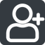 Wide, solid, square, sign, plus, add, user, sign-up, account, newuser, profile, usericon, user-plus-wide icon