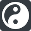Wide, solid, square, symbol, zen, yinyang, yin, yang, taoism, tao, china, taijitu, yin-yang-solid icon