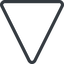 Triangle, thin, line, down, normal, circle, square, empty, none icon