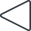 Triangle, thin, line, left, normal, circle, square, empty, none icon