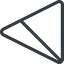 Triangle, thin, line, right, normal, circle, square, horizontal, mirror, prohibited, empty, none icon