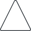 Triangle, thin, line, up, circle, square, empty, none icon