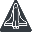 Triangle, thin, up, space, nasa, shuttle, spacecraft, orbiter, satellite, space-shuttle, astronaut, discovery, atlantis, columbia, challenger, rocket, space-shuttle-thin icon