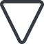 Triangle, thin, line, down, wide, circle, square, empty, none icon
