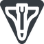 Triangle, down, wide, solid, space, nasa, shuttle, spacecraft, orbiter, satellite, space-shuttle, astronaut, discovery, atlantis, columbia, challenger, rocket, space-shuttle-wide icon