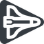 Triangle, right, wide, solid, space, nasa, shuttle, spacecraft, orbiter, satellite, space-shuttle, astronaut, discovery, atlantis, columbia, challenger, rocket, space-shuttle-wide icon
