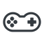 Line, down, normal, game, gaming, games, gamepad, pad, joystick icon