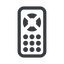 Line, down, normal, remote, control, tv, television, remote-control icon
