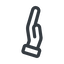 Line, left, normal, horizontal, mirror, healthcare, help, care, gift, hand, giving, giving-hand, love, give, stop icon