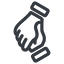 Line, right, normal, business, hand, handshake, shake, agreement, deal, hands, shaking, agree icon