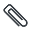 Line, right, normal, paper, clip, attachment, paper-clip, paper-clip-alt icon
