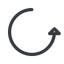 Line, right, normal, arrow, reload, refresh, undo, redo, restore icon