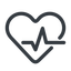 Line, normal, horizontal, mirror, rate, medical, heart, medic, beating, beat, monitor, pulse, beating-heart icon