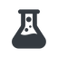 Line, up, normal, horizontal, mirror, bubble, bubbles, graduated, erlenmeyer, chemical, flask, lab, laboratory, chemistry, potion, glassware, conical, bubbling, boiling, bulbous, erlenmeyer-bubbling-alt-solid icon