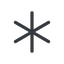 Line, up, normal, star, asterisk icon