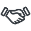Line, up, normal, business, hand, handshake, shake, agreement, deal, hands, shaking, agree icon