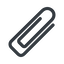 Line, up, normal, paper, clip, attachment, paper-clip, paper-clip-alt icon