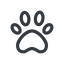 Line, up, normal, animal, cat, paw, dog, bear icon