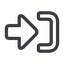 Line, up, normal, sign, in, signin, login, log, log-in, connection, sign-in-solid, go-in, connect, sign-in icon