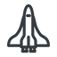 Line, up, normal, space, nasa, shuttle, spacecraft, orbiter, satellite, space-shuttle, astronaut, discovery, atlantis, columbia, challenger, rocket icon