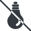 Line, down, normal, prohibited, light, bulb, brainstorming, creativity, idea, tip, lamp, bulb-solid icon