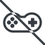 Line, down, normal, prohibited, game, gaming, games, gamepad, pad, joystick icon