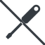 Line, down, normal, prohibited, tool, mechanics, mechanical, repair, screwdriver, screw, screwdriver-alt-solid icon