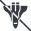 Line, down, normal, solid, prohibited, space, nasa, shuttle, spacecraft, orbiter, satellite, space-shuttle, astronaut, discovery, atlantis, columbia, challenger, rocket, space-shuttle-solid icon
