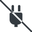 Line, left, normal, horizontal, mirror, prohibited, electricity, plug, charge, charger, electric, plug-solid, electrics, electrical icon