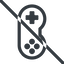 Line, right, normal, horizontal, mirror, prohibited, game, gaming, games, gamepad, pad, joystick icon