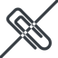 Line, right, normal, prohibited, paper, clip, attachment, paper-clip, paper-clip-alt icon