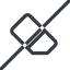 Line, normal, horizontal, mirror, remove, prohibited, eraser, erase, rubber icon