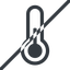 Line, normal, horizontal, mirror, prohibited, temperature, thermometer, cold, heat icon