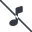 Line, normal, prohibited, mute, unmute, music, eighth, note, eighth-note, musical, notes, eighth-note-solid icon