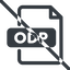 Line, normal, prohibited, file, open, office, ppt, powerpoint, slide, presentation, pptx, odp, file-odp, slides, opendocument icon