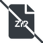 Line, normal, prohibited, archive, file, zip, rar, compress, compressed, compression, file-zip, file-zip-solid icon