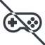 Line, up, normal, prohibited, game, gaming, games, gamepad, pad, joystick icon