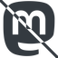 Line, normal, logo, brand, social, network, prohibited, mastodon icon