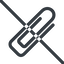 Line, up, normal, prohibited, paper, clip, attachment, paper-clip, paper-clip-alt icon