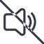 Line, up, normal, prohibited, speaker, volume, mute, unmute, music, sound, loudspeaker, volume-2 icon