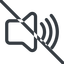 Line, up, normal, prohibited, speaker, volume, mute, unmute, music, sound, loudspeaker, volume-3 icon